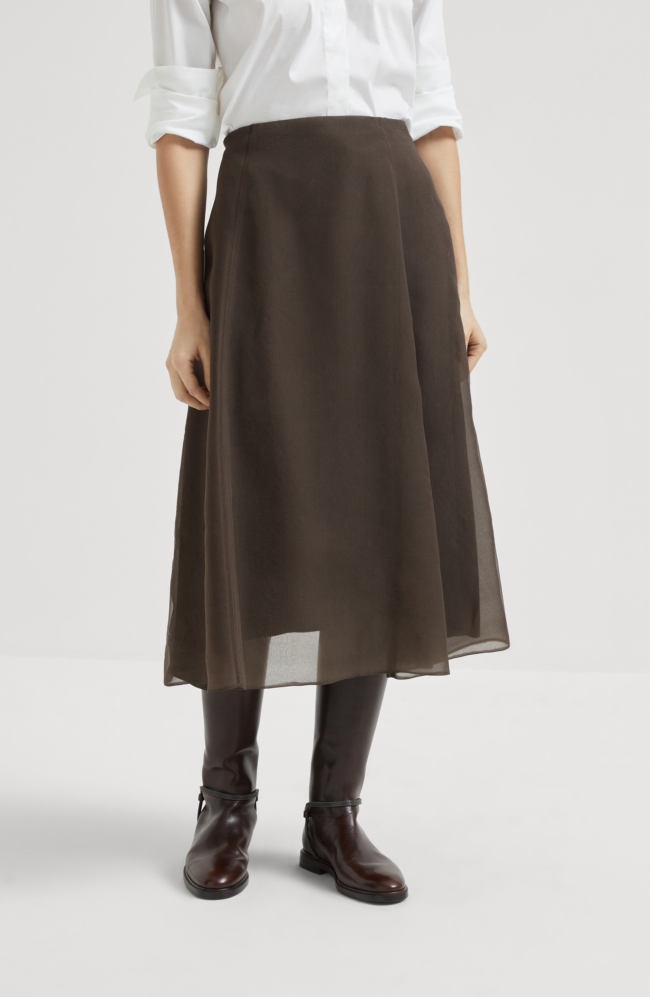 Brunello Cucinelli Circle skirt in Cocoa at Nordstrom - 2