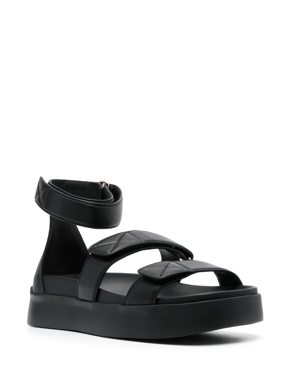 touch-strap leather sandals - 2