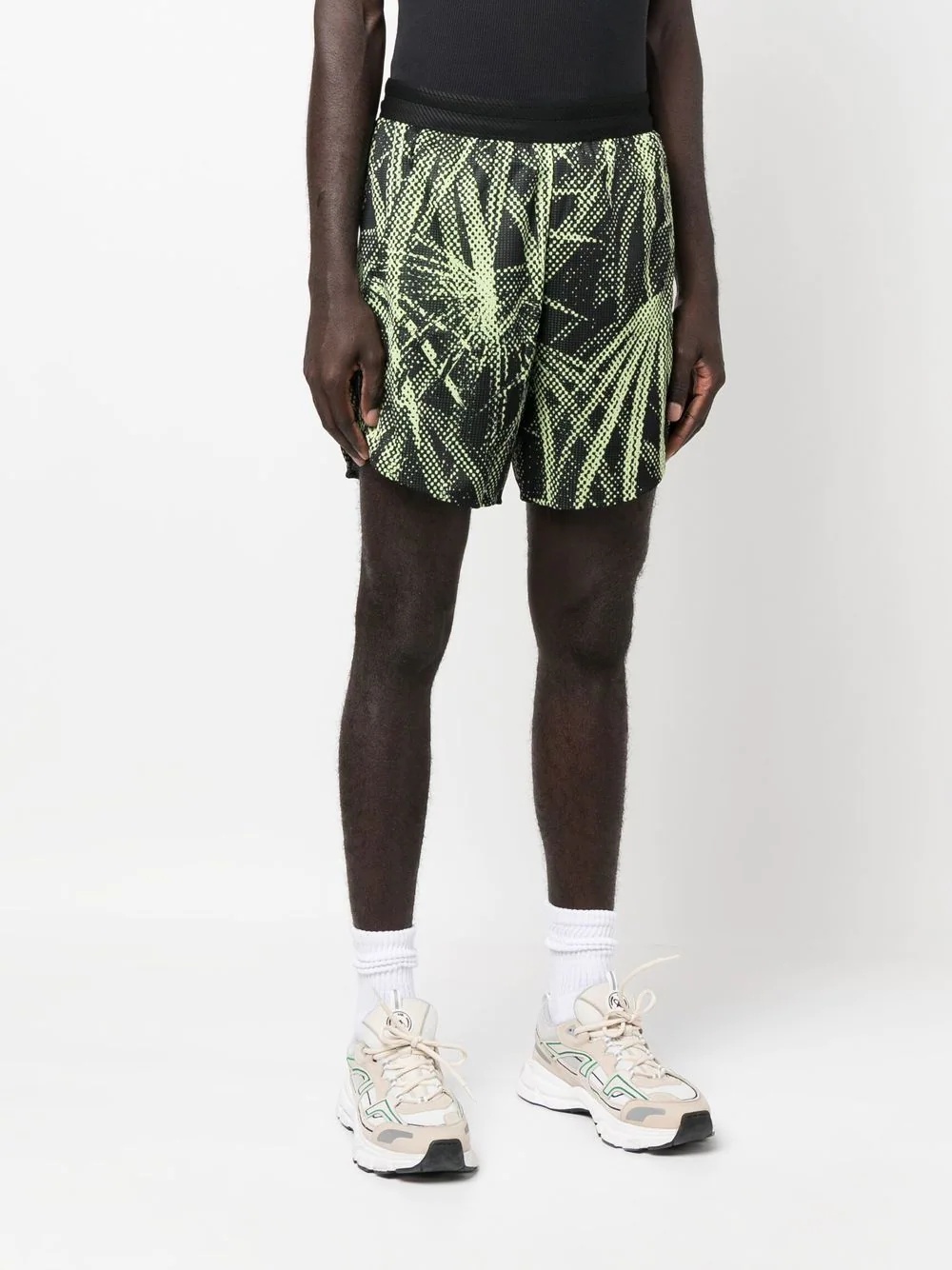 graphic-print track shorts - 3