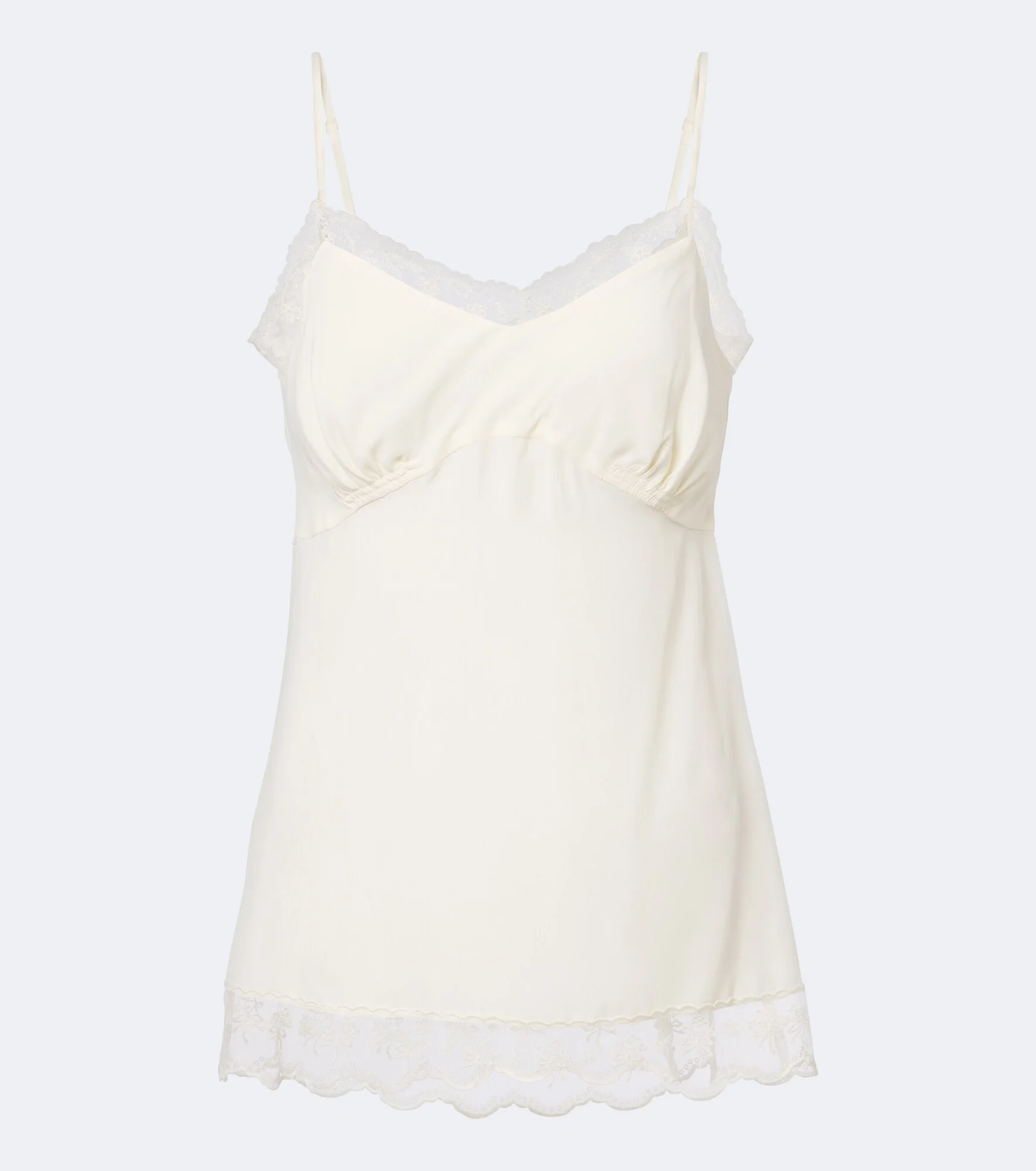 Lace-trimmed crêpe de chine camisole - 1