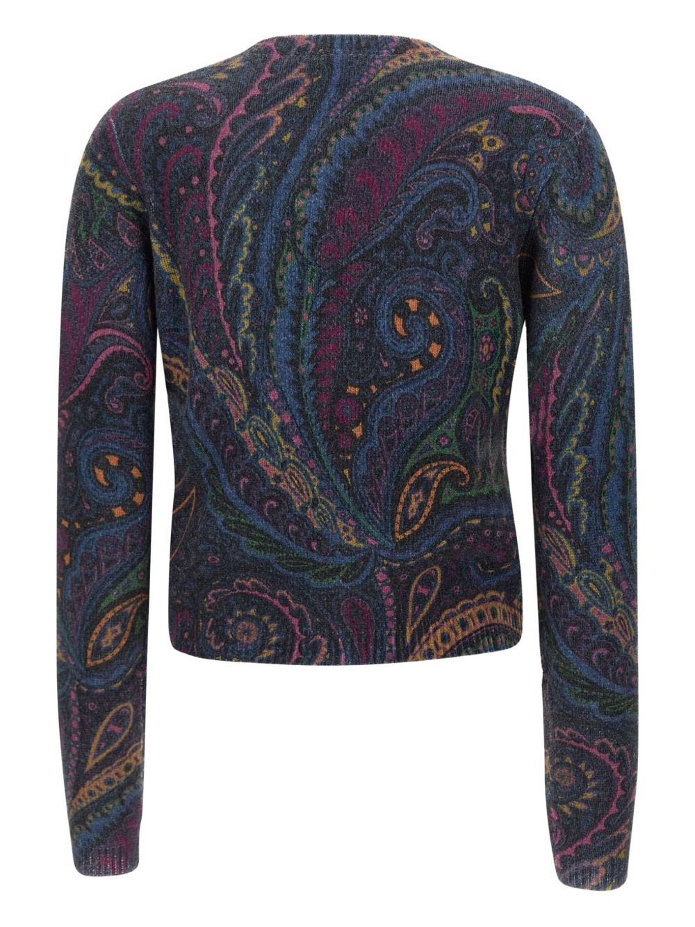 paisley-print buttoned cardigan - 3