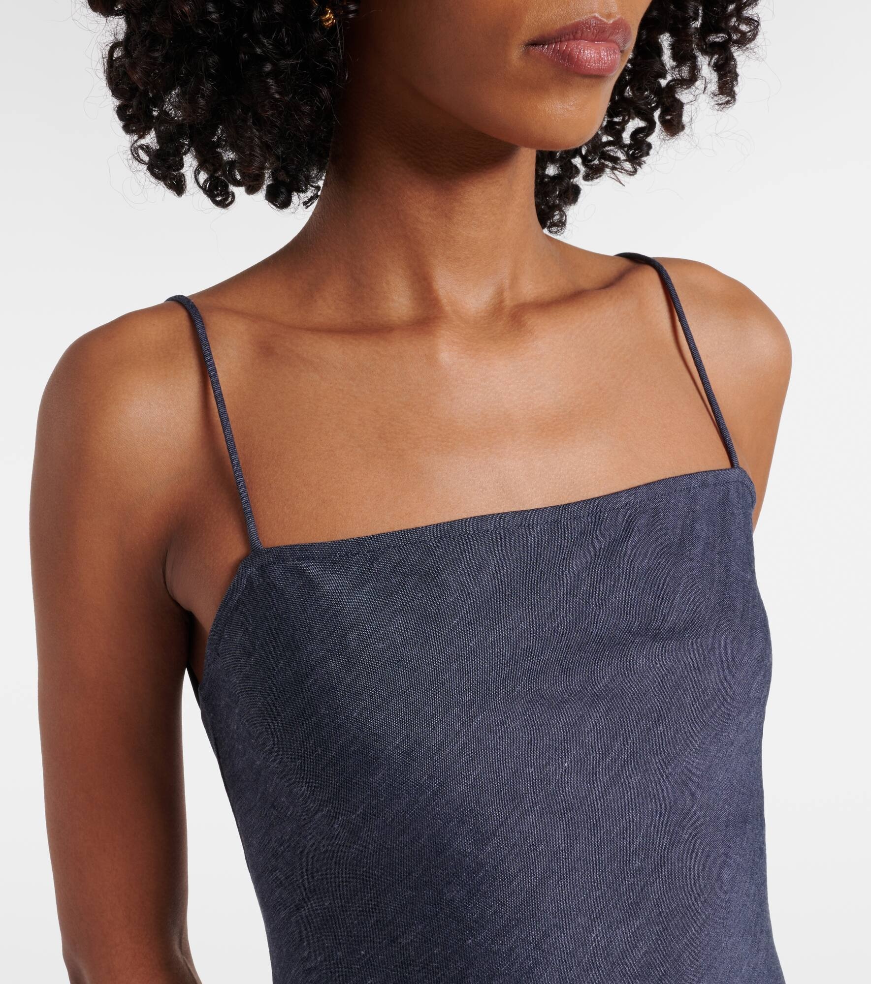 Paolo linen-blend midi dress - 6