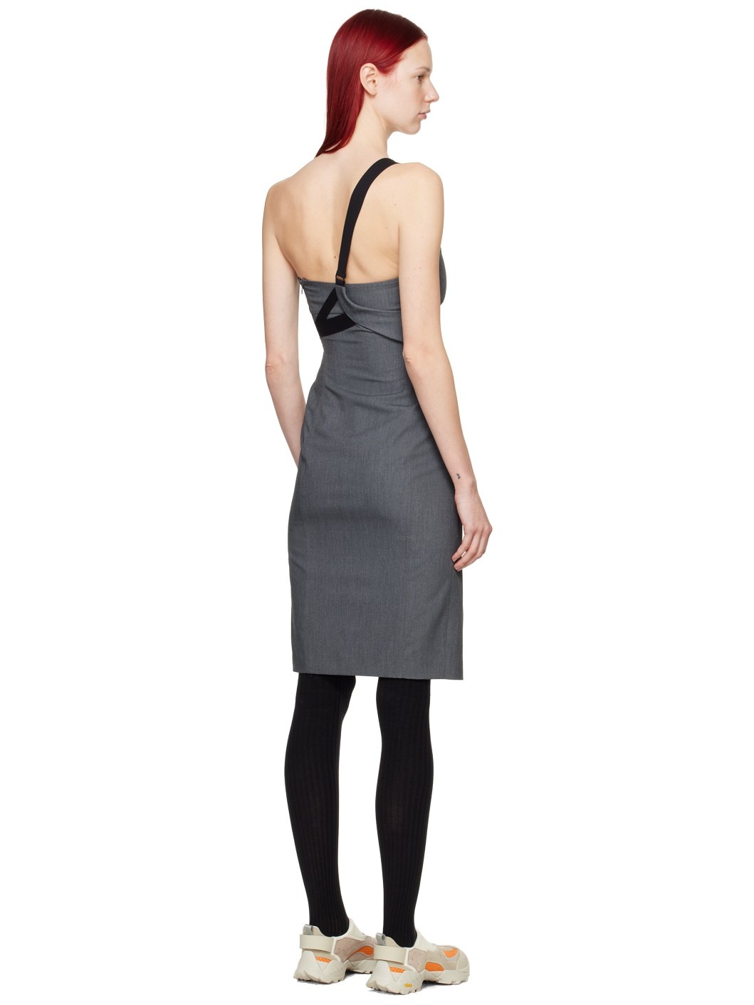 SSENSE Exclusive Gray Cinch Bag Dress - 3