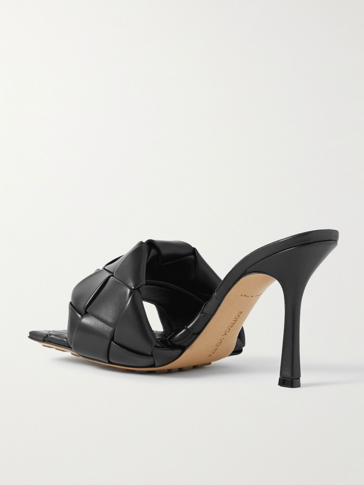 Lido intrecciato leather mules Black - 3
