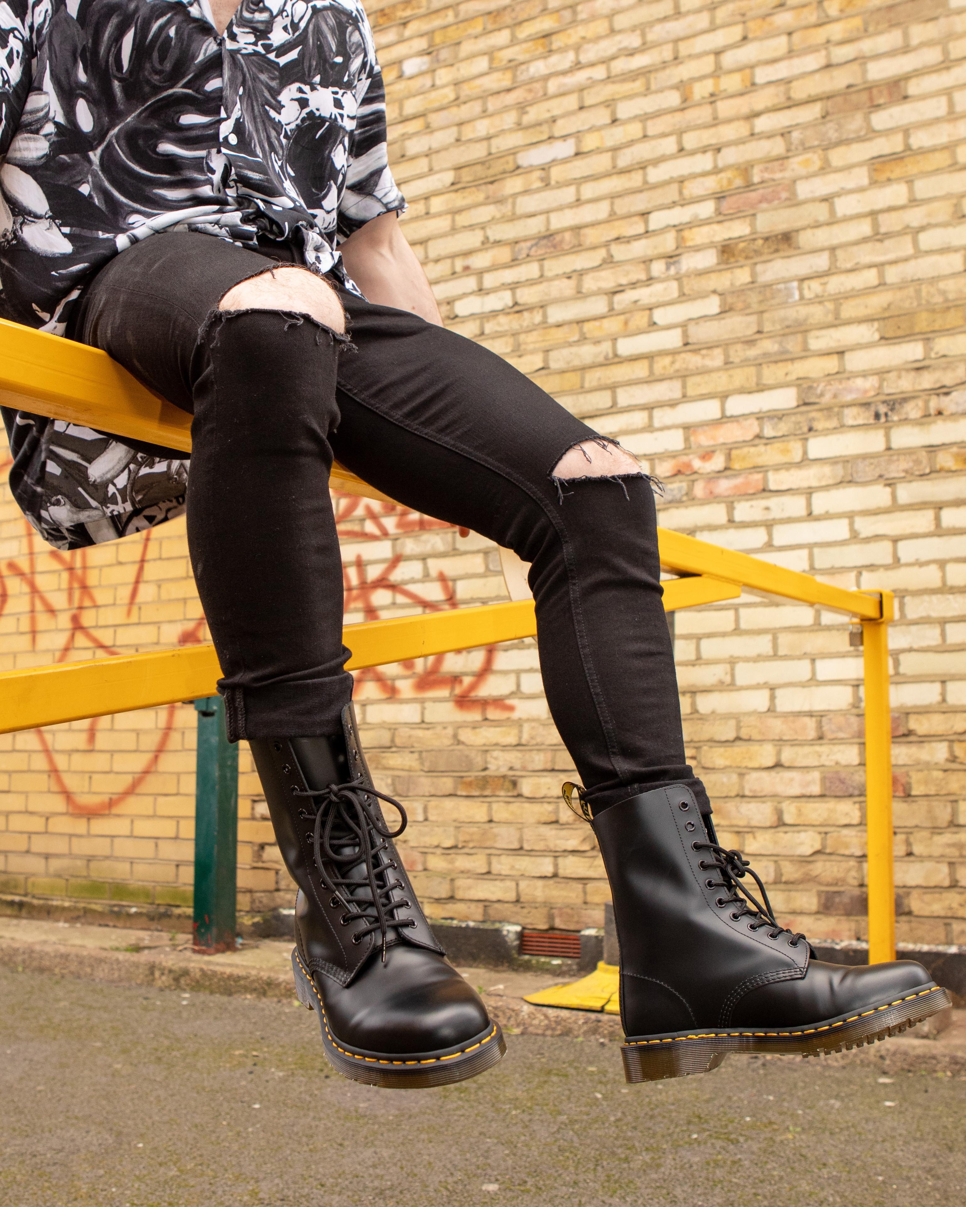 1490 Smooth Leather Mid Calf Boots - 7