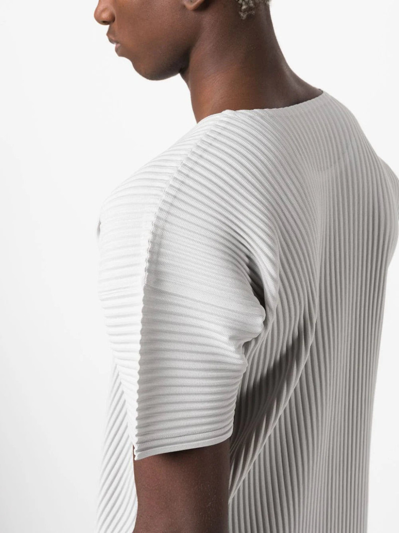 AW23 PLEATED SHORT SLEEVE SHIRT - LIGHT GRAY 5
