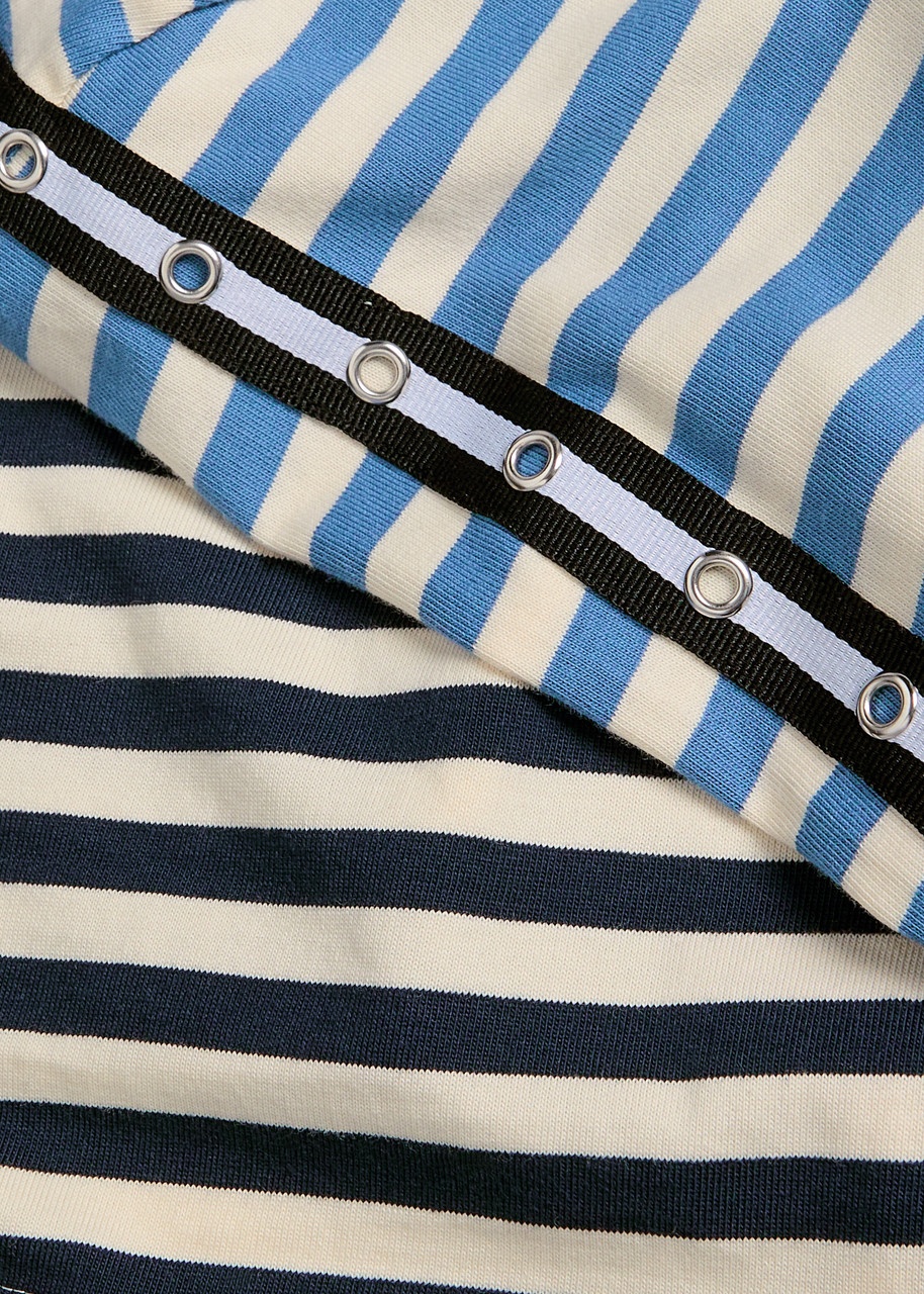 3.1 Phillip Lim Patchwork Striped Cotton Polo top - 5