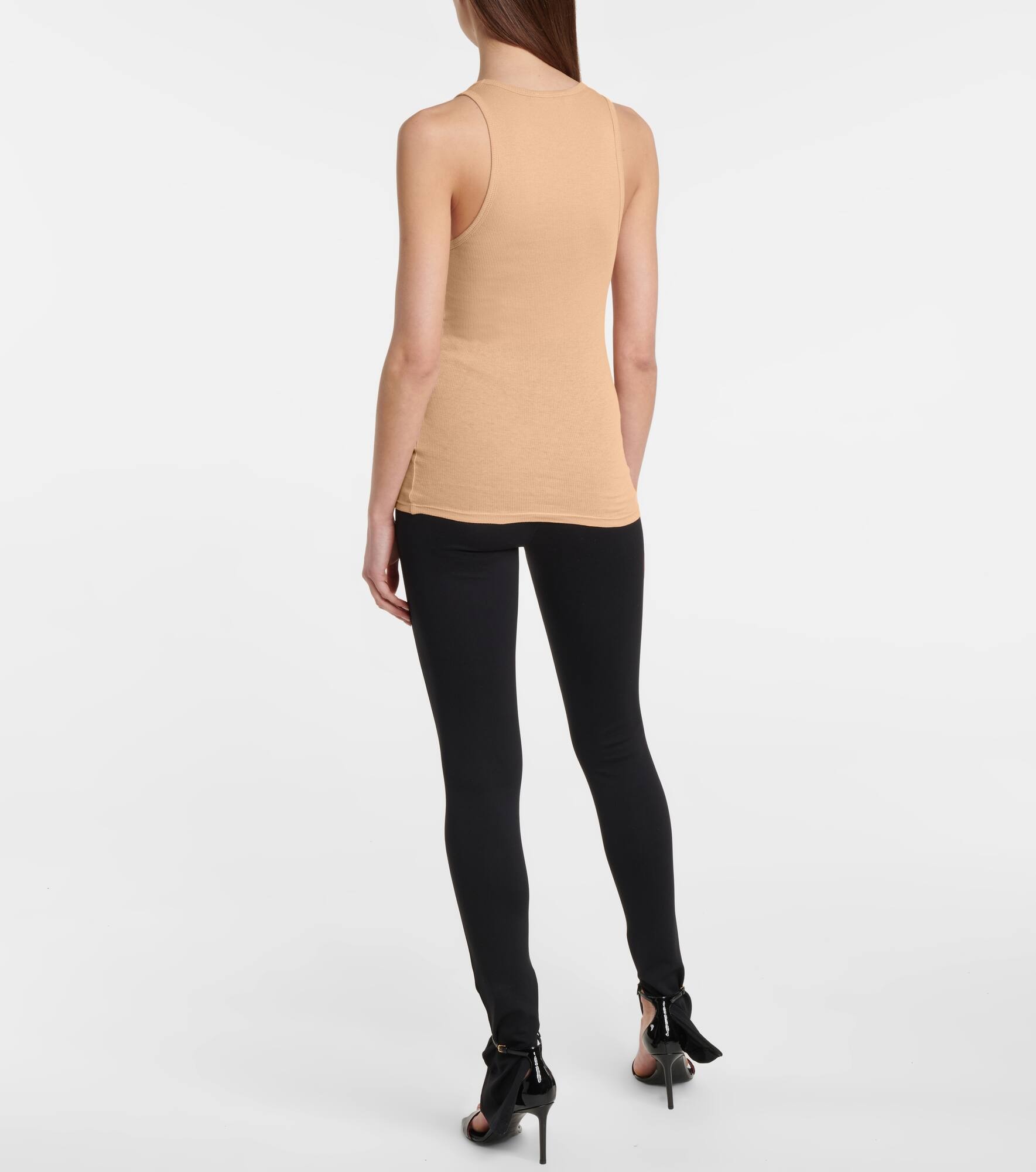 Ribbed-knit cotton tank top - 3