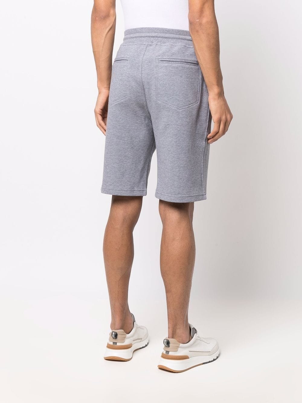 drawstring track shorts - 4