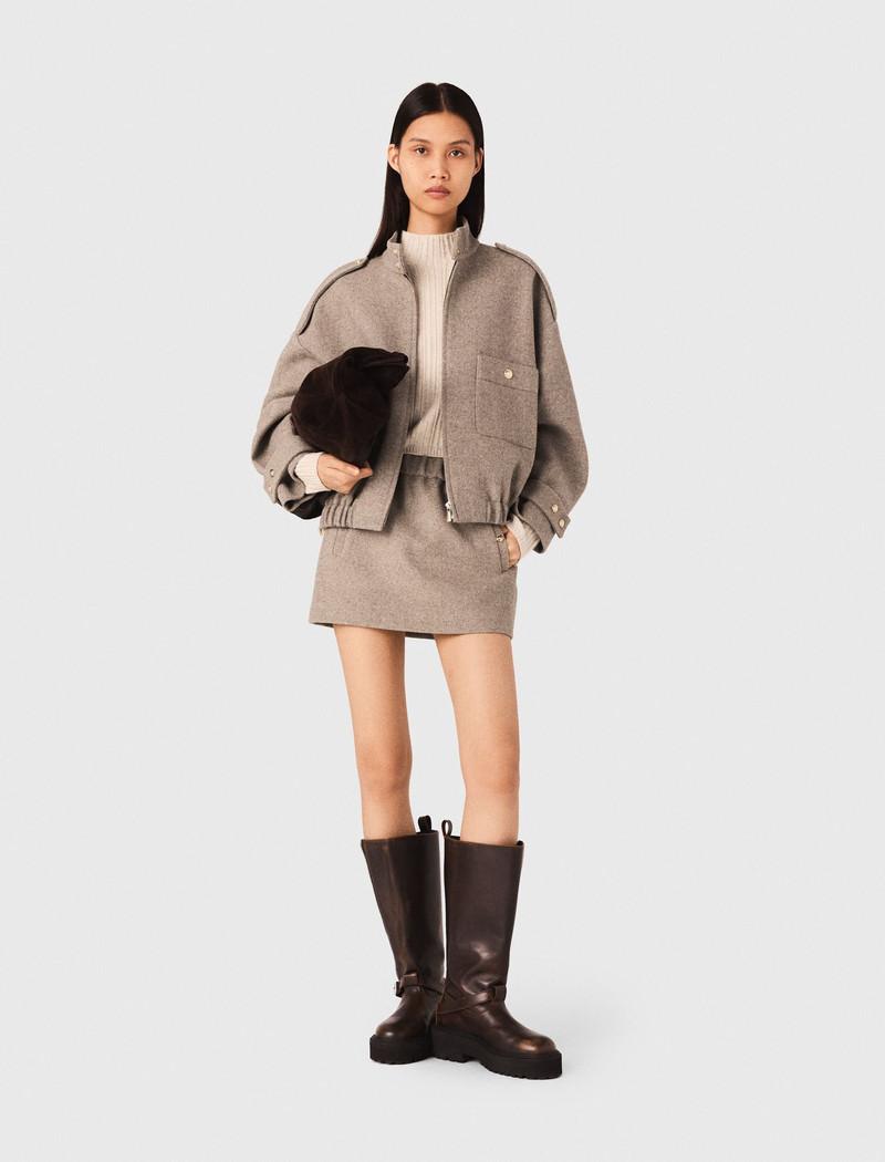 maje Mixed wool jacket outlook