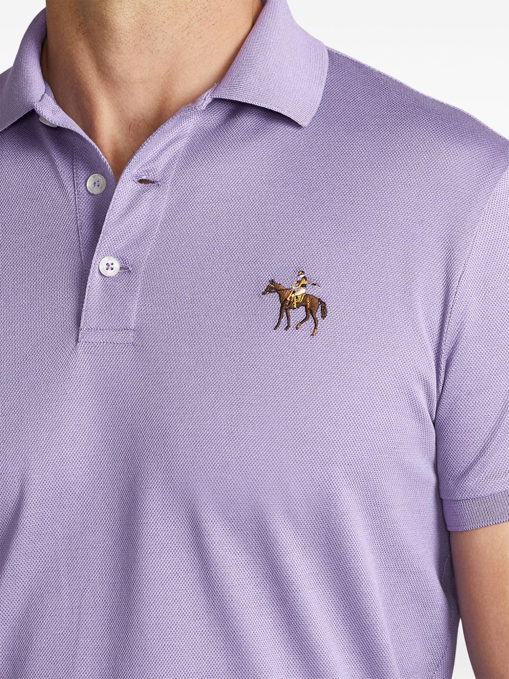 slim-cut piqué polo shirt - 5