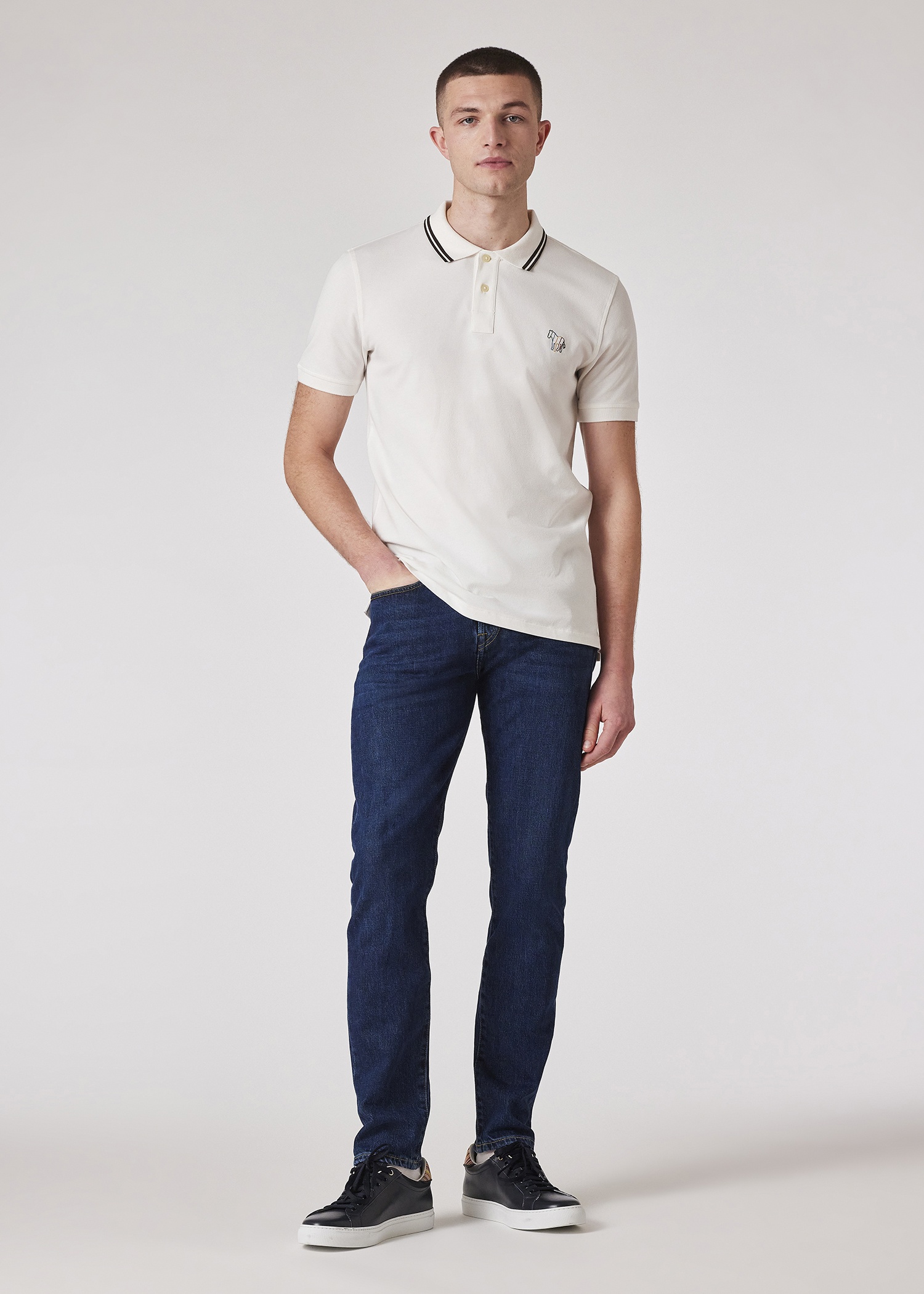 Tapered-Fit 'Organic Vintage Stretch' Dark-Wash Jeans - 5
