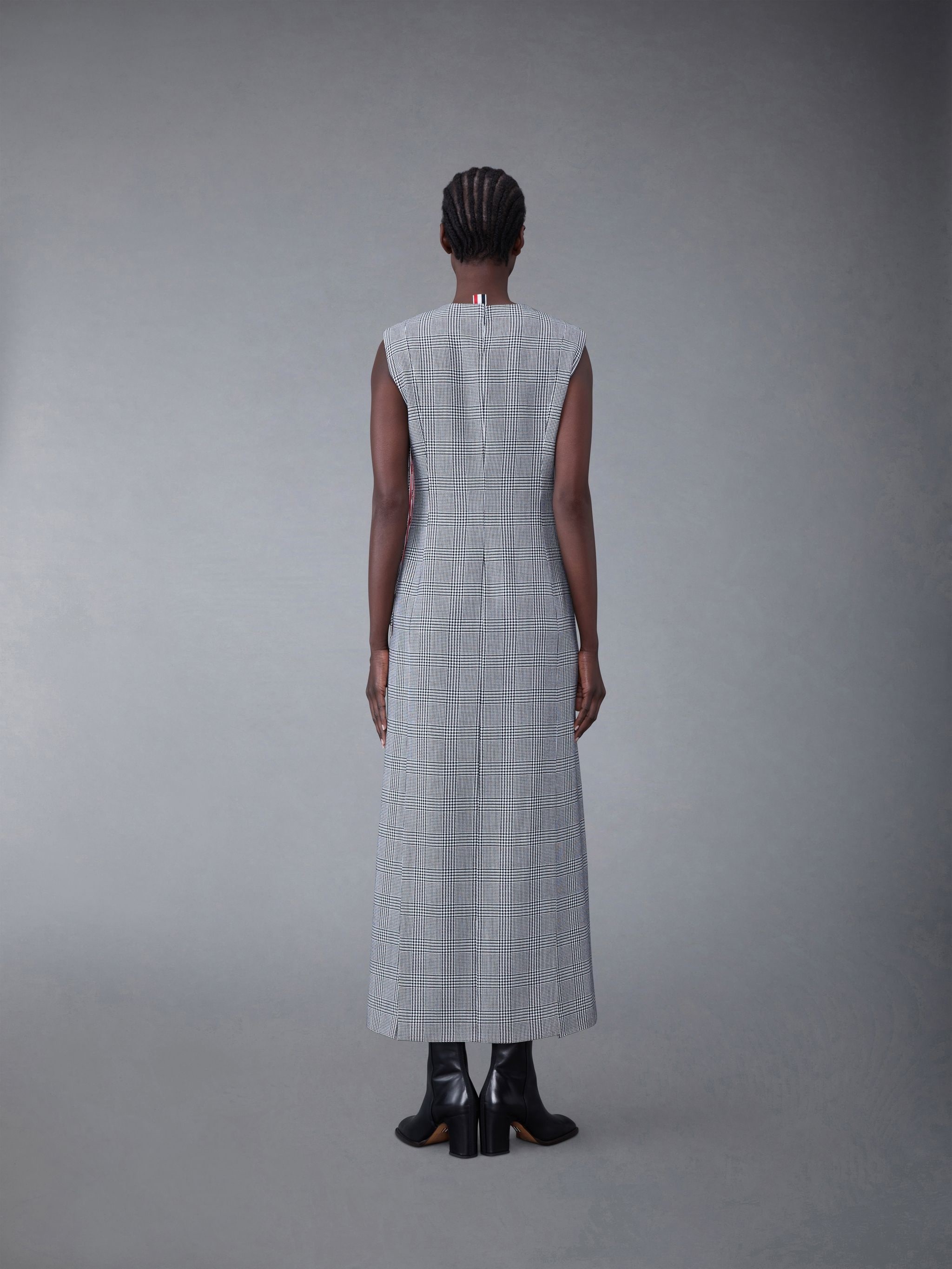 Prince of Wales Heavy Wool Suiting 4-Vent Dress - 2