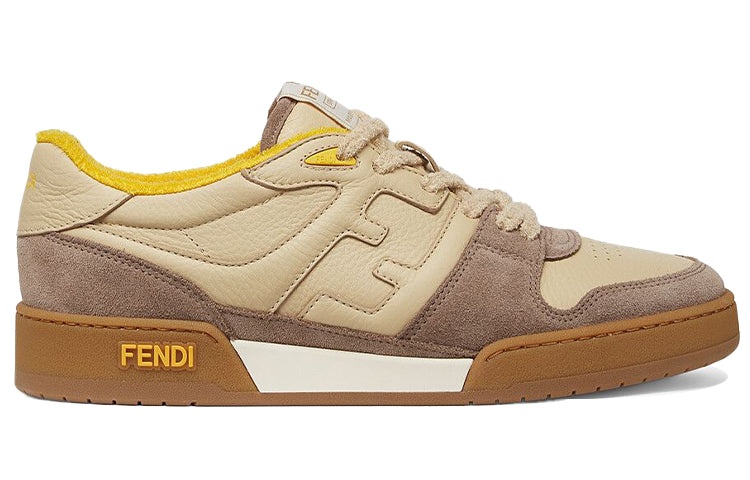(WMNS) FENDI Match Low Top Suede 'Yellow Beige' 8E8252AHH2F1FHU - 2