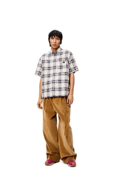 Loewe Short sleeve patchwork shirt in cotton outlook