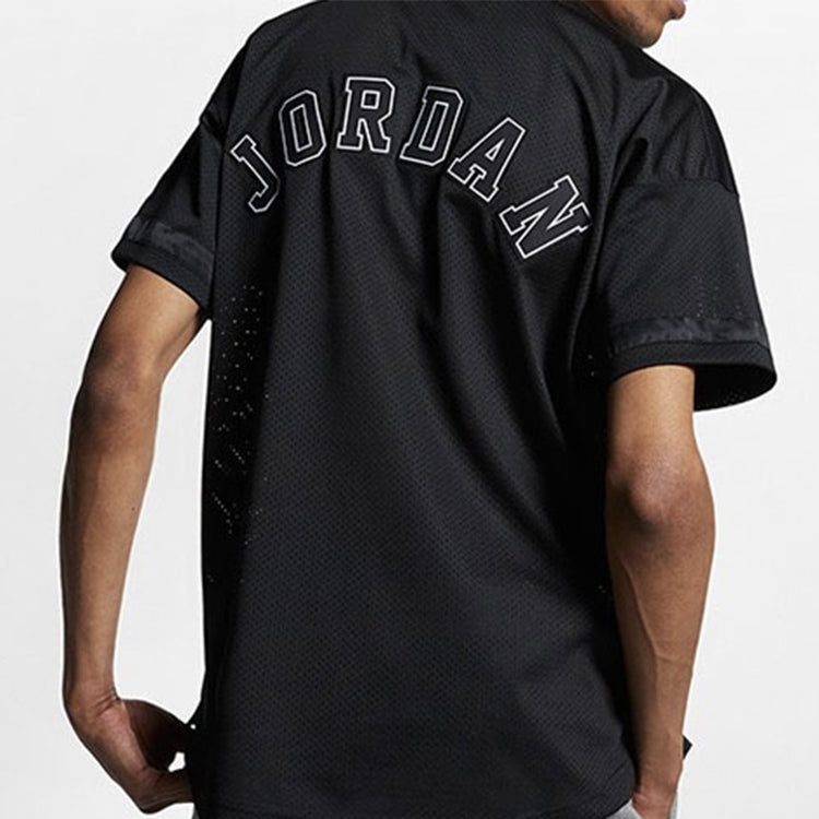 Men's Air Jordan Sports Basketball Black Jersey AO2827-010 - 5