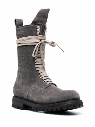 Rick Owens DRKSHDW lace-up leather boots outlook