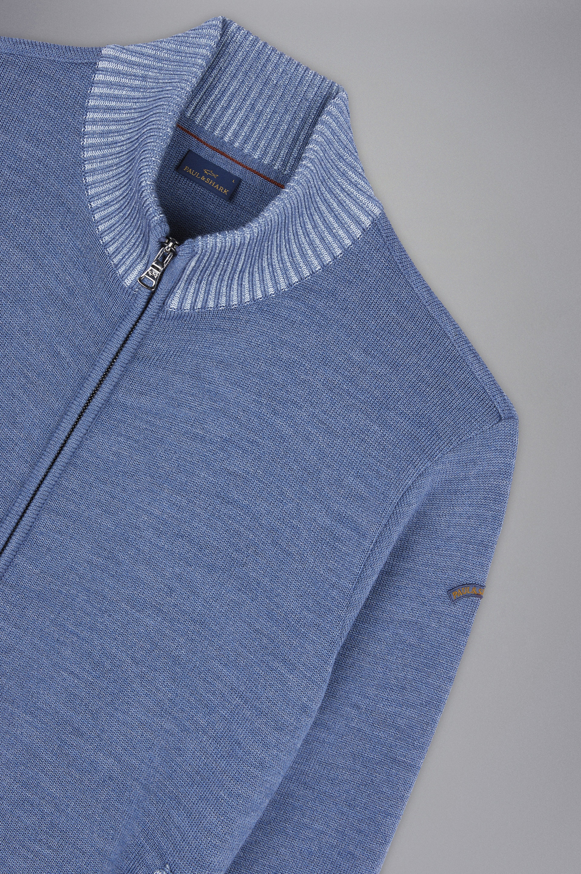 WOOL SWEATER WITH CONSTRASTING PIPING - 5