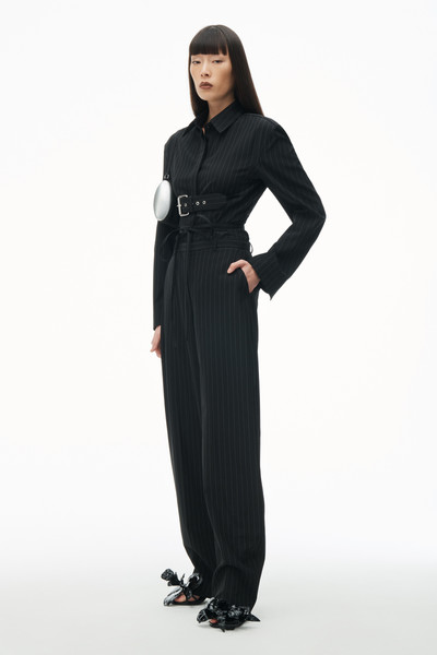 Alexander Wang Low Rise Trouser In Pinstripe Wool outlook