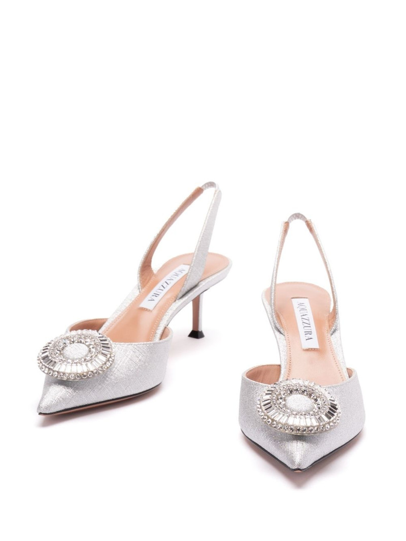 50mm Crystal Hoop slingback pumps 3