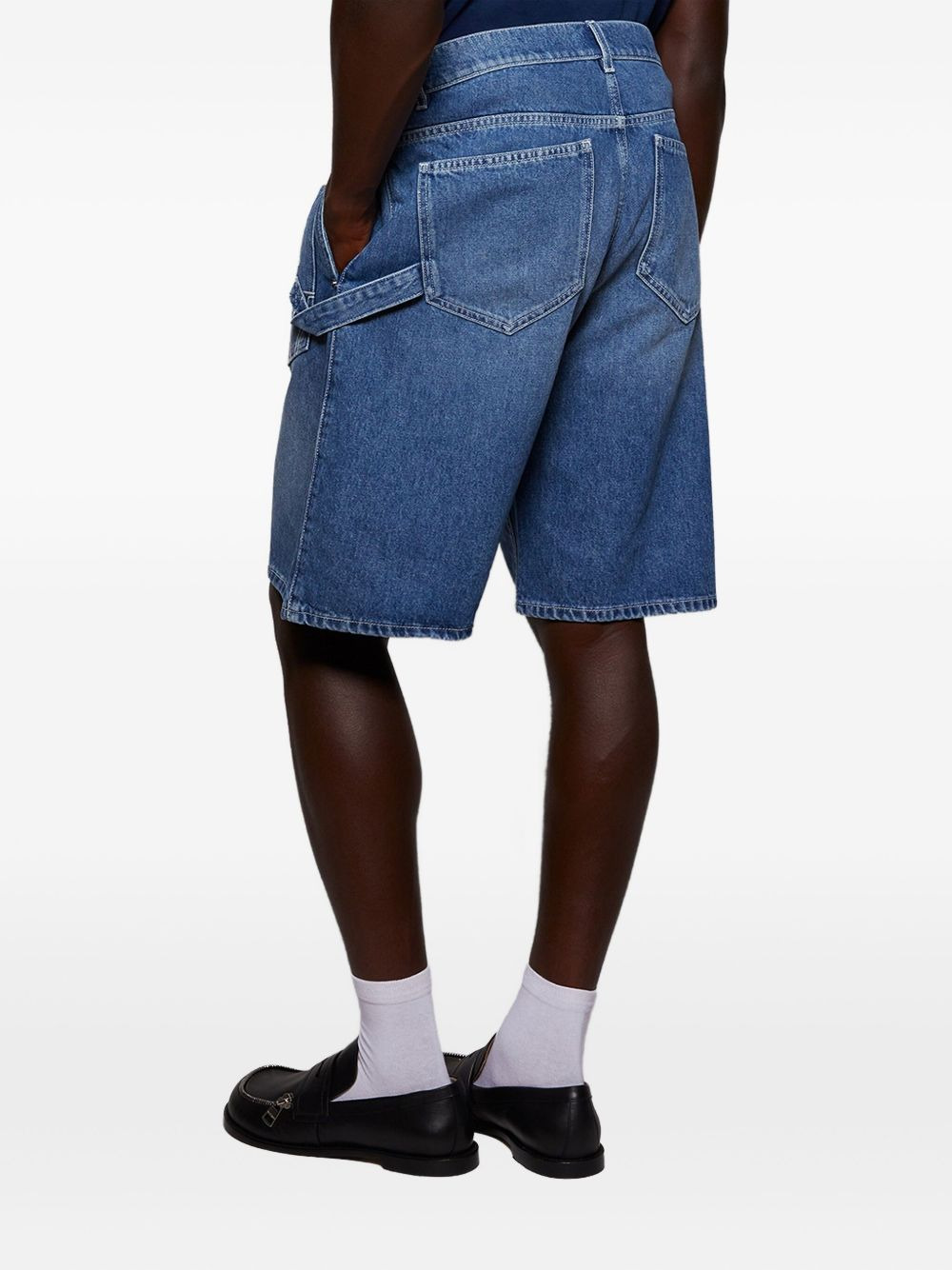 anchor-detail denim shorts - 4