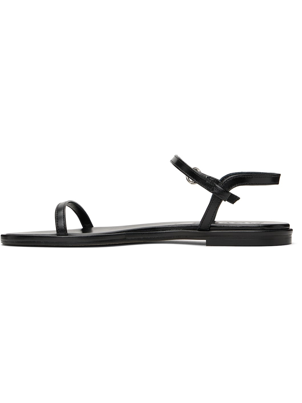 Black Nettie Leather Sandals - 3