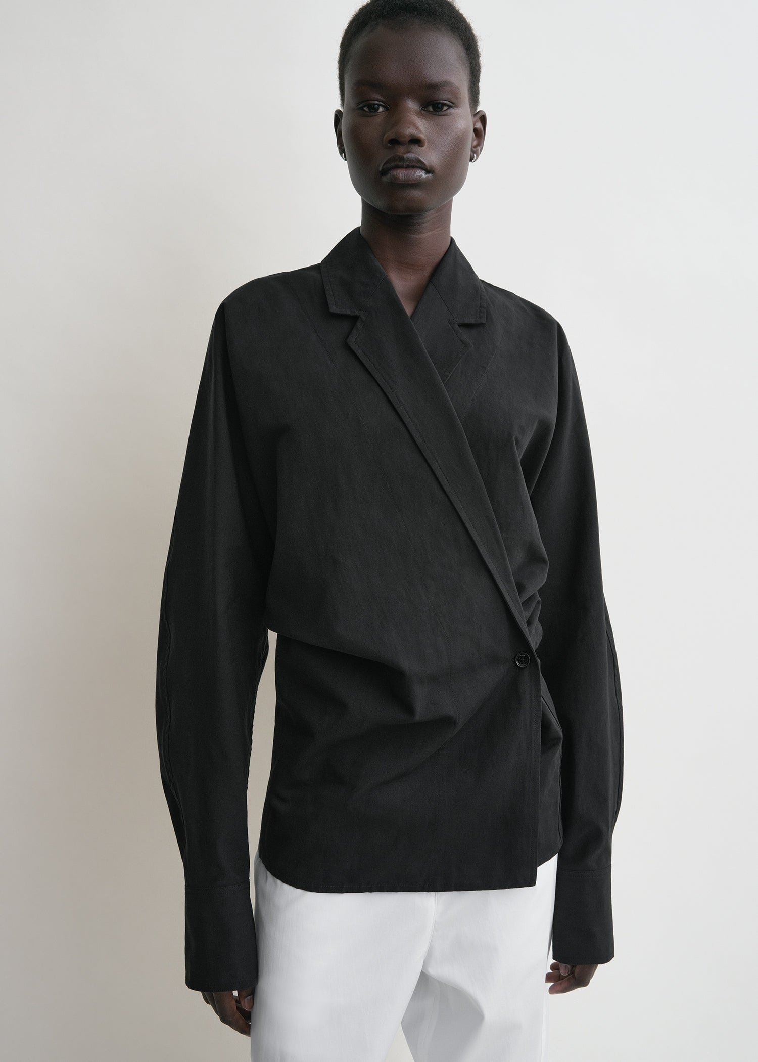 Wrap blouse black - 5
