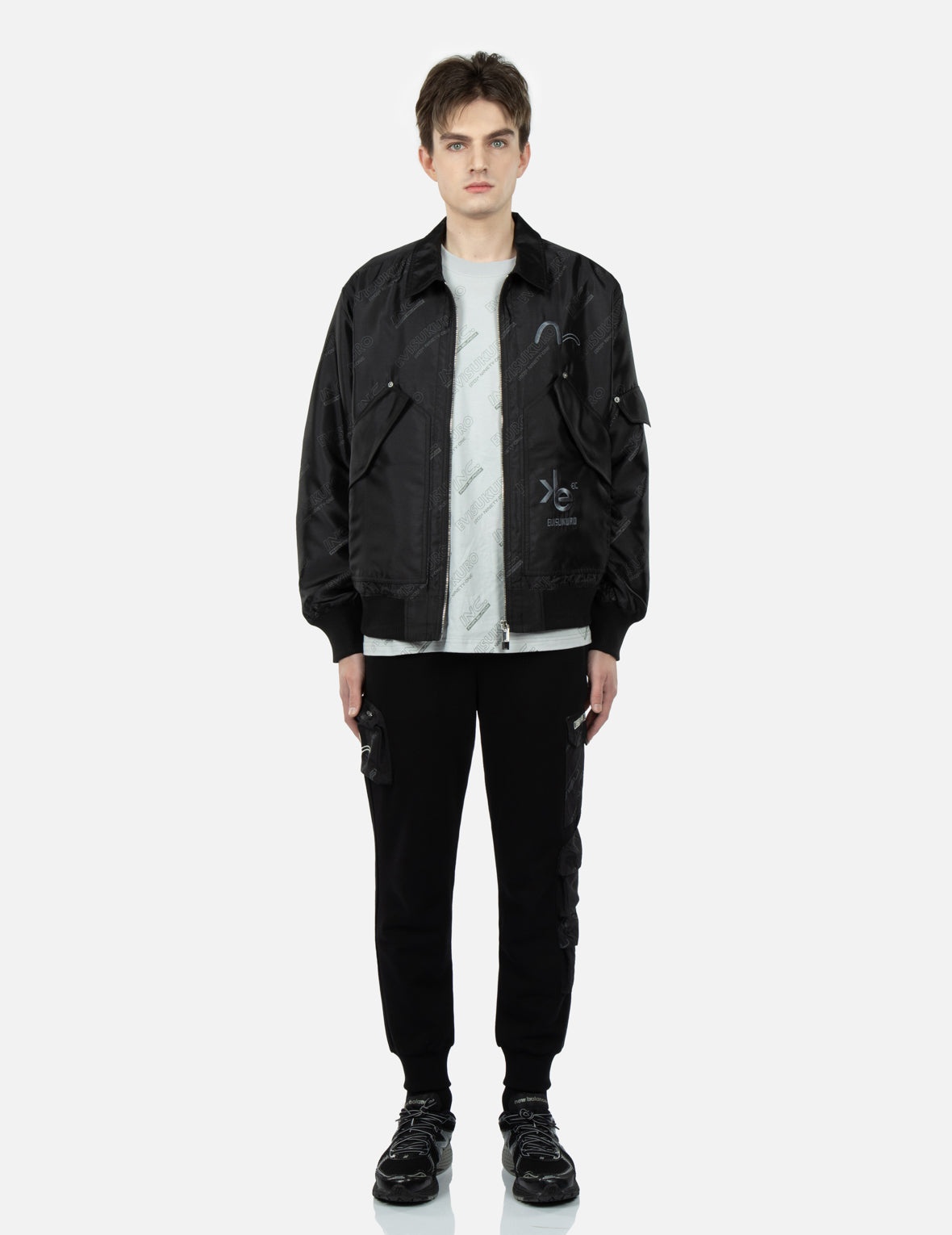 Allover Logo Print Bomber Jacket - 6