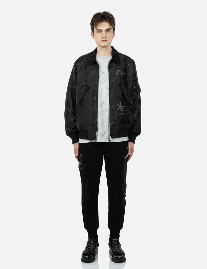 Allover Logo Print Bomber Jacket 6