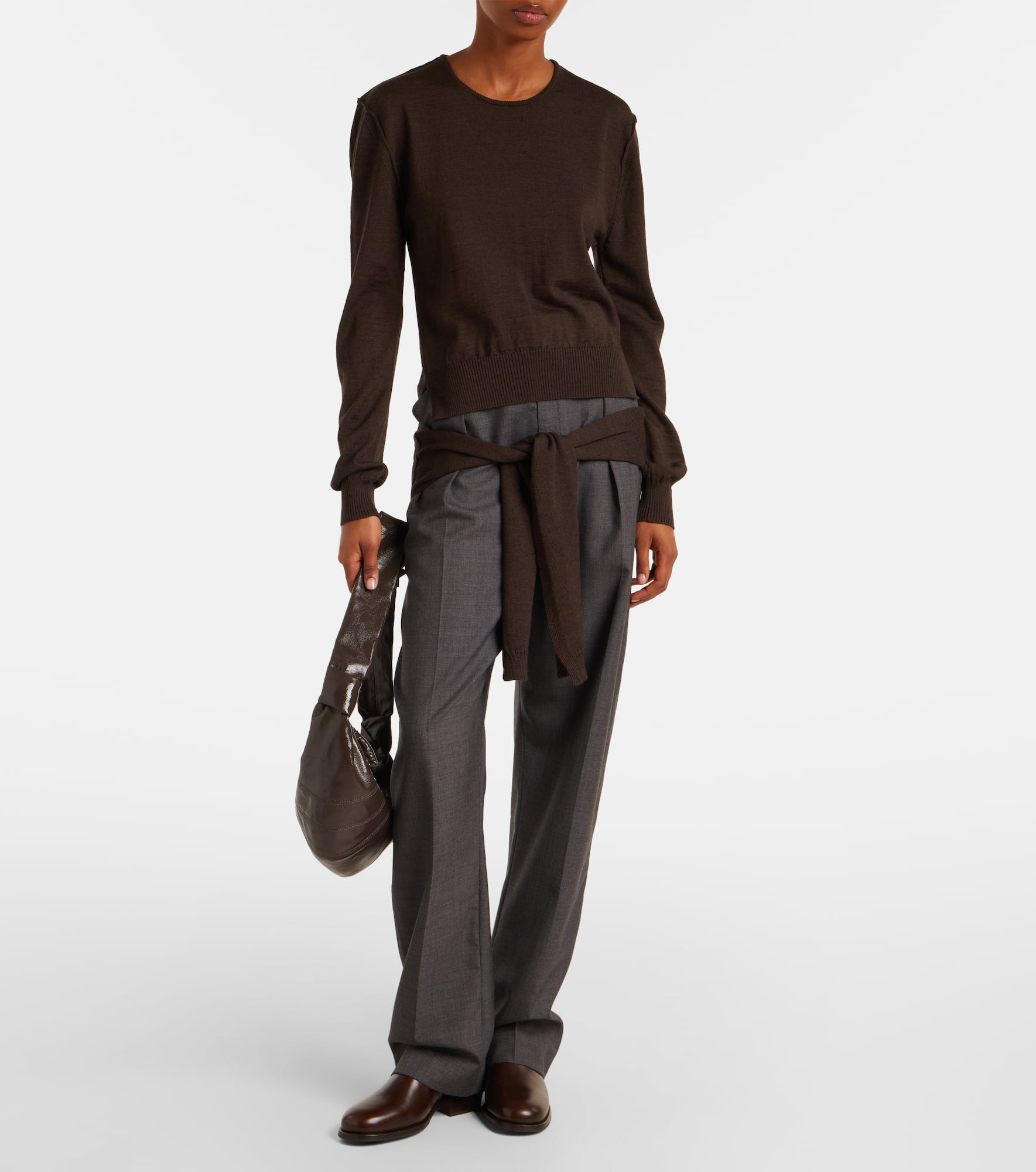 Trompe l'oeil wool-blend sweater - 2