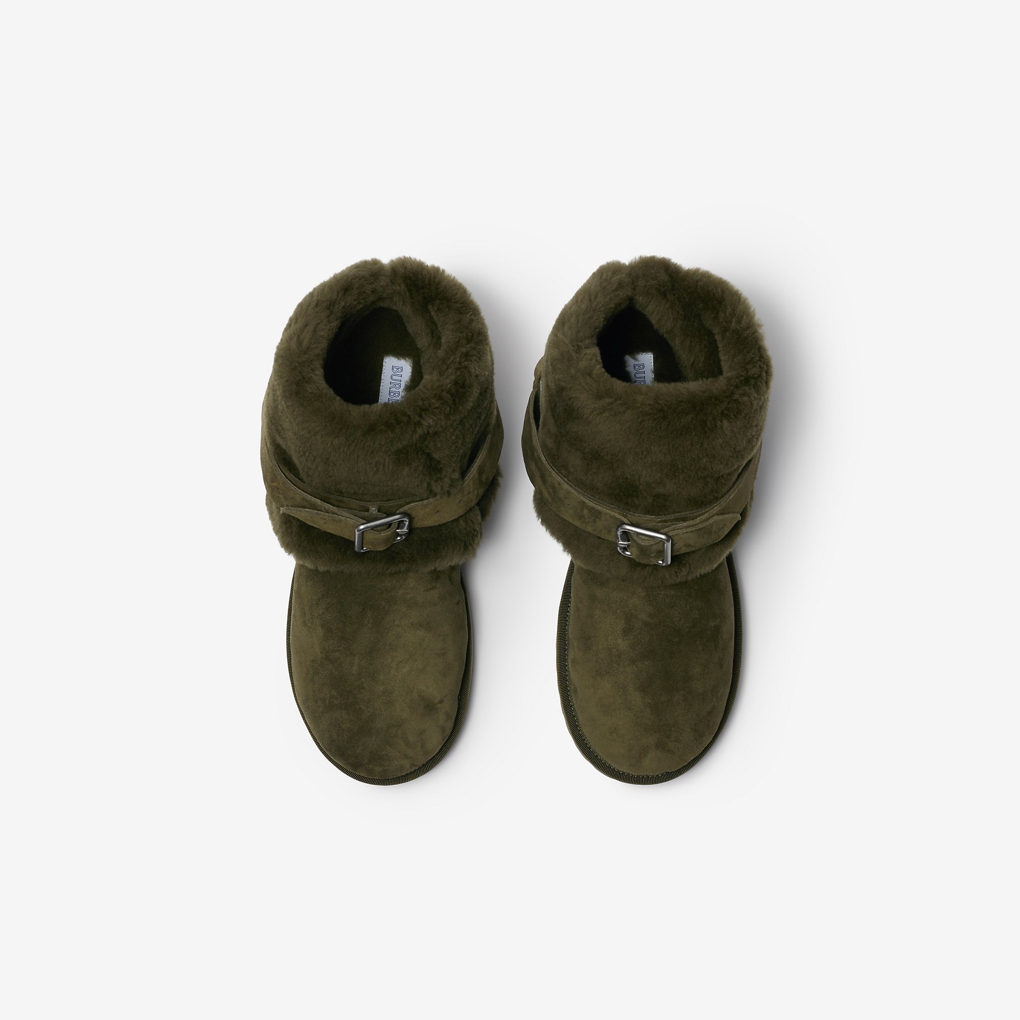Suede and Shearling Chubby Boots - 5