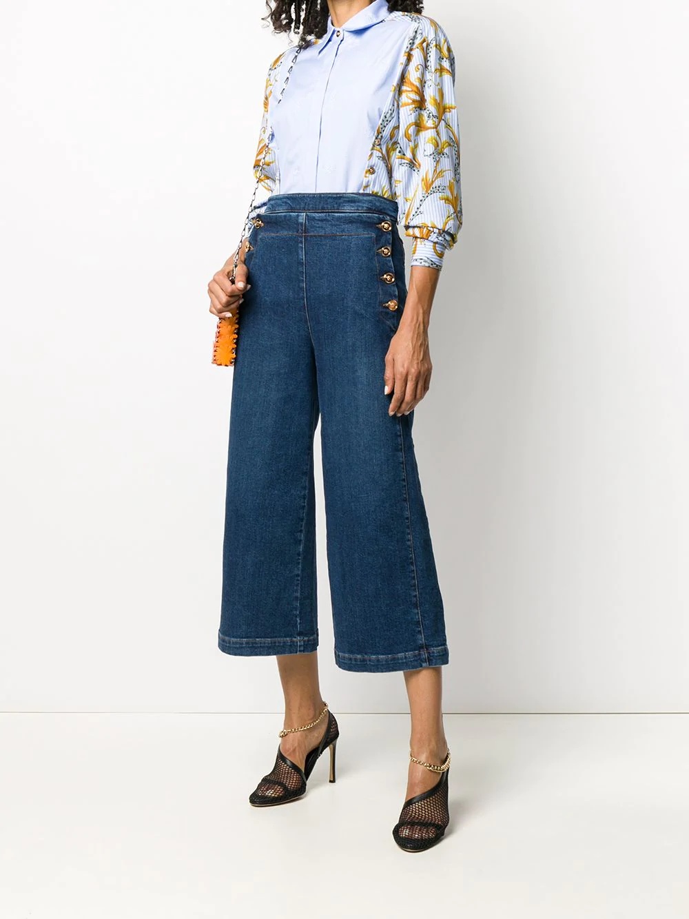 Medusa denim culottes - 2