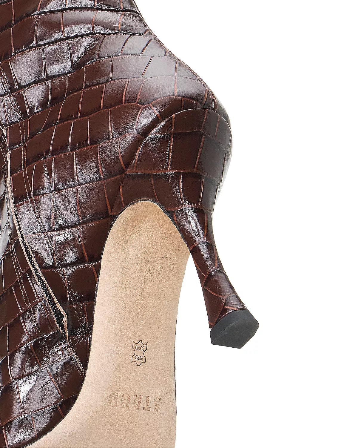Women's Cami Croc Embossed Knee High Boots - 5