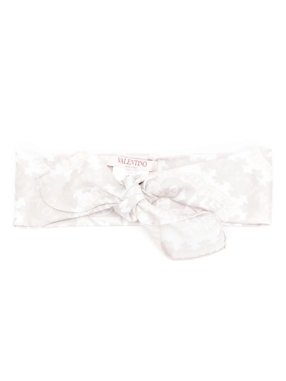 logo-embroidered silk hair band - 1