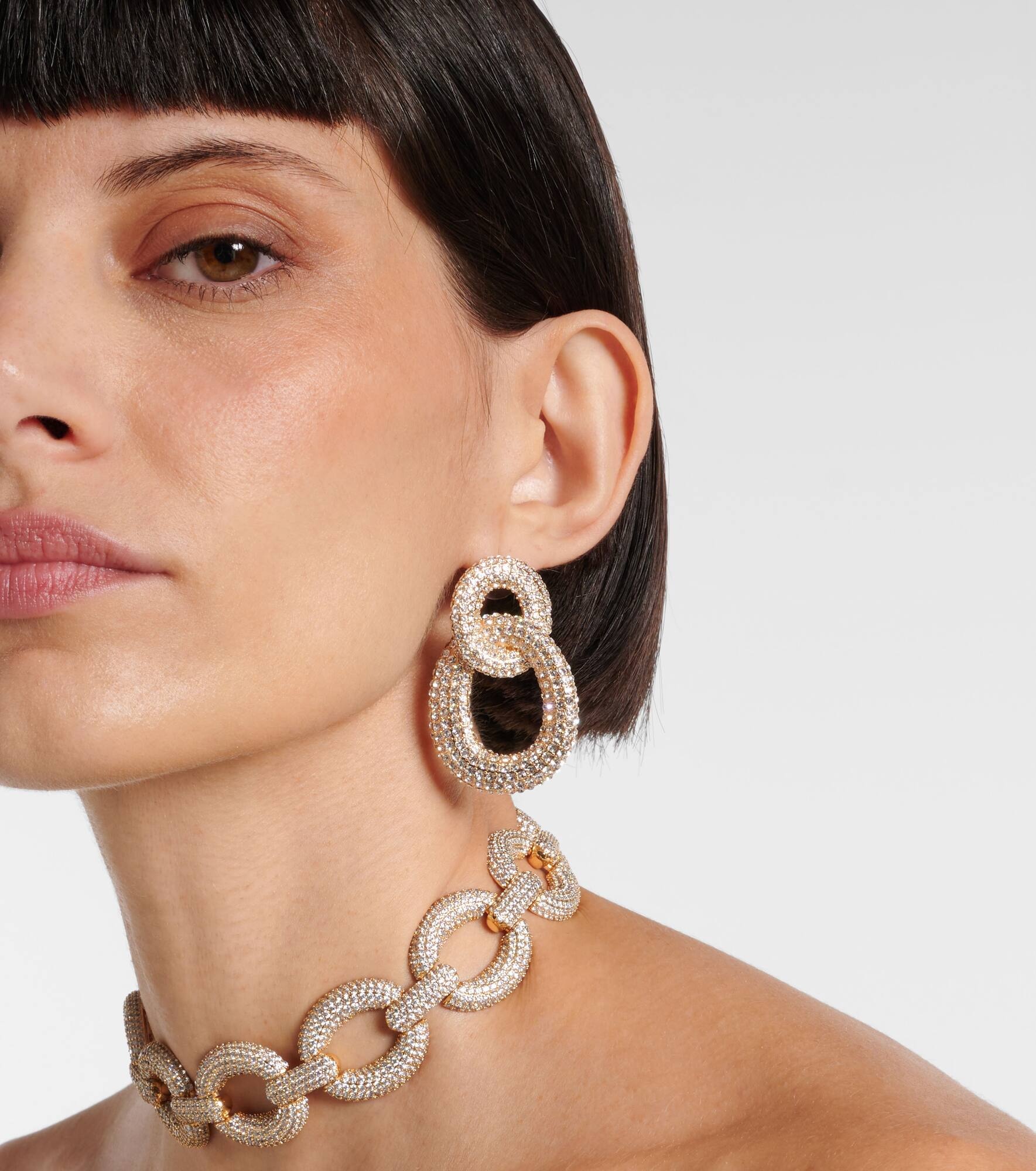 Crystal-embellished earrings - 3
