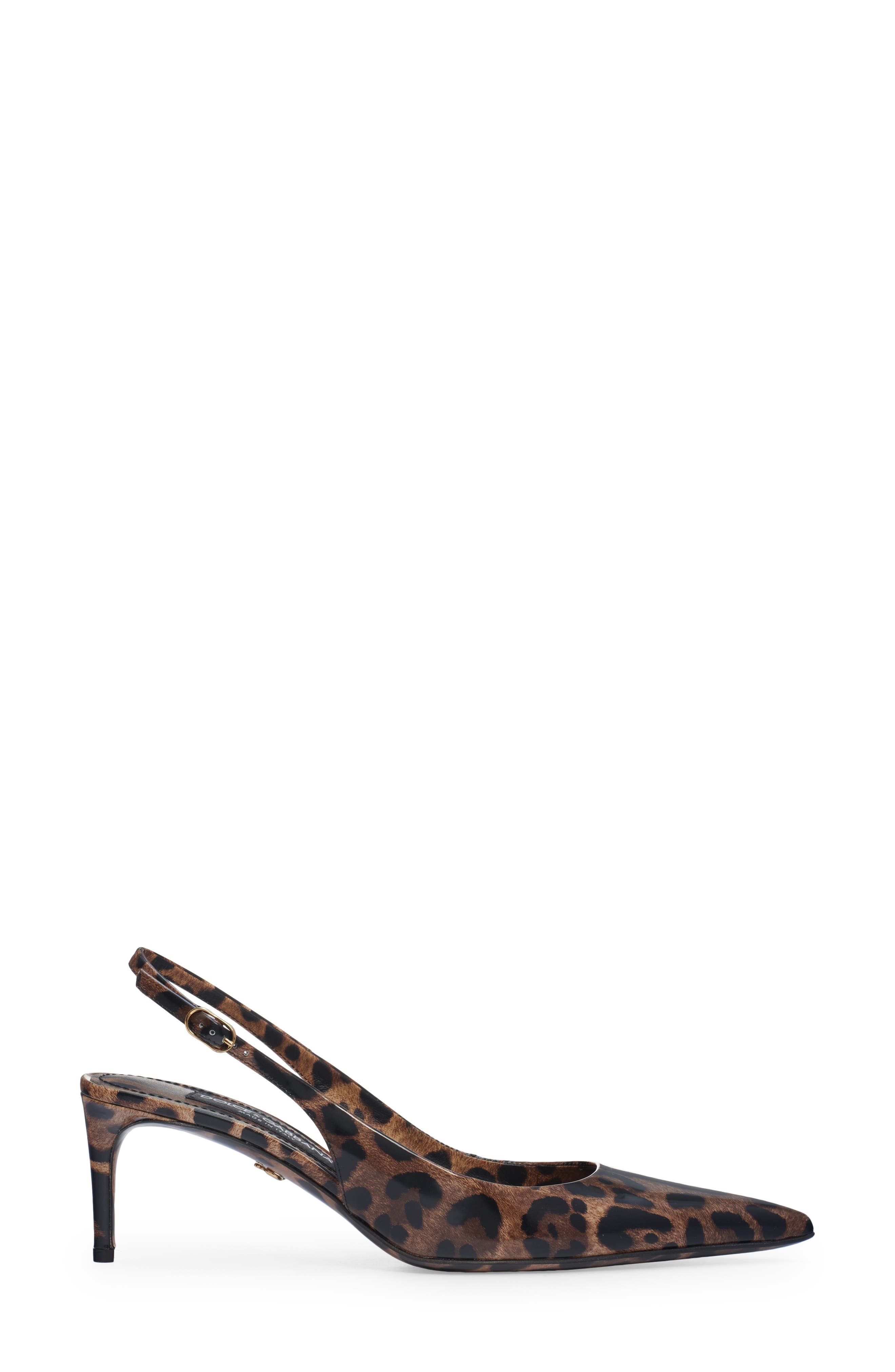 Lollo Leopard Print Pointed Toe Slingback Pump - 3