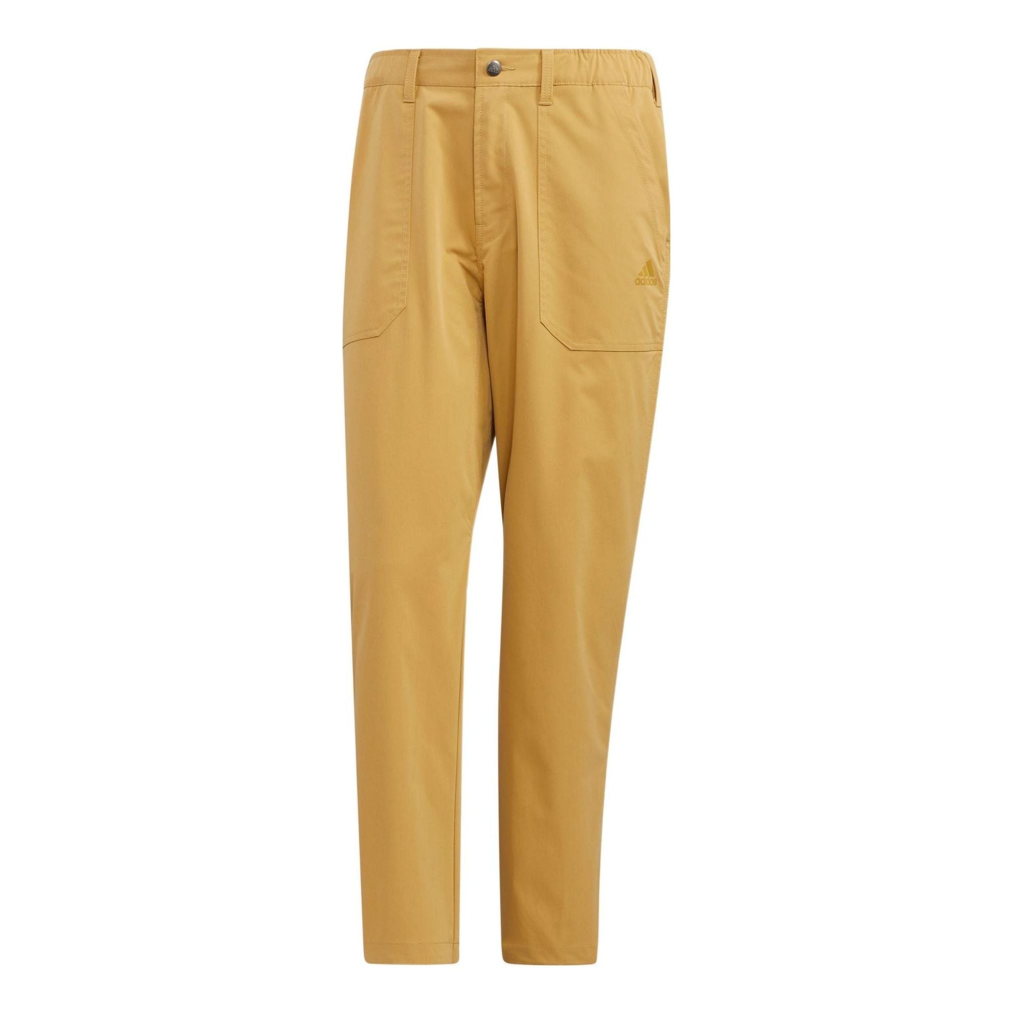 adidas Solid Color Straight Sports Pants Men's Gold Color HP1386 - 1