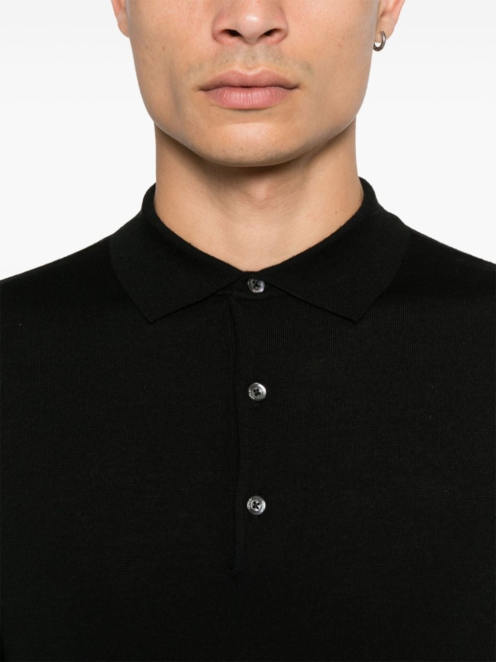 wool polo shirt - 5