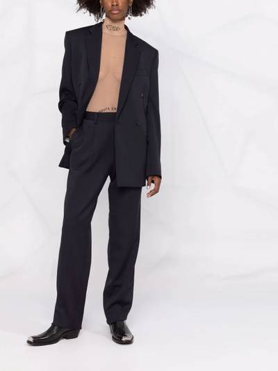 VETEMENTS sheer high-neck top outlook