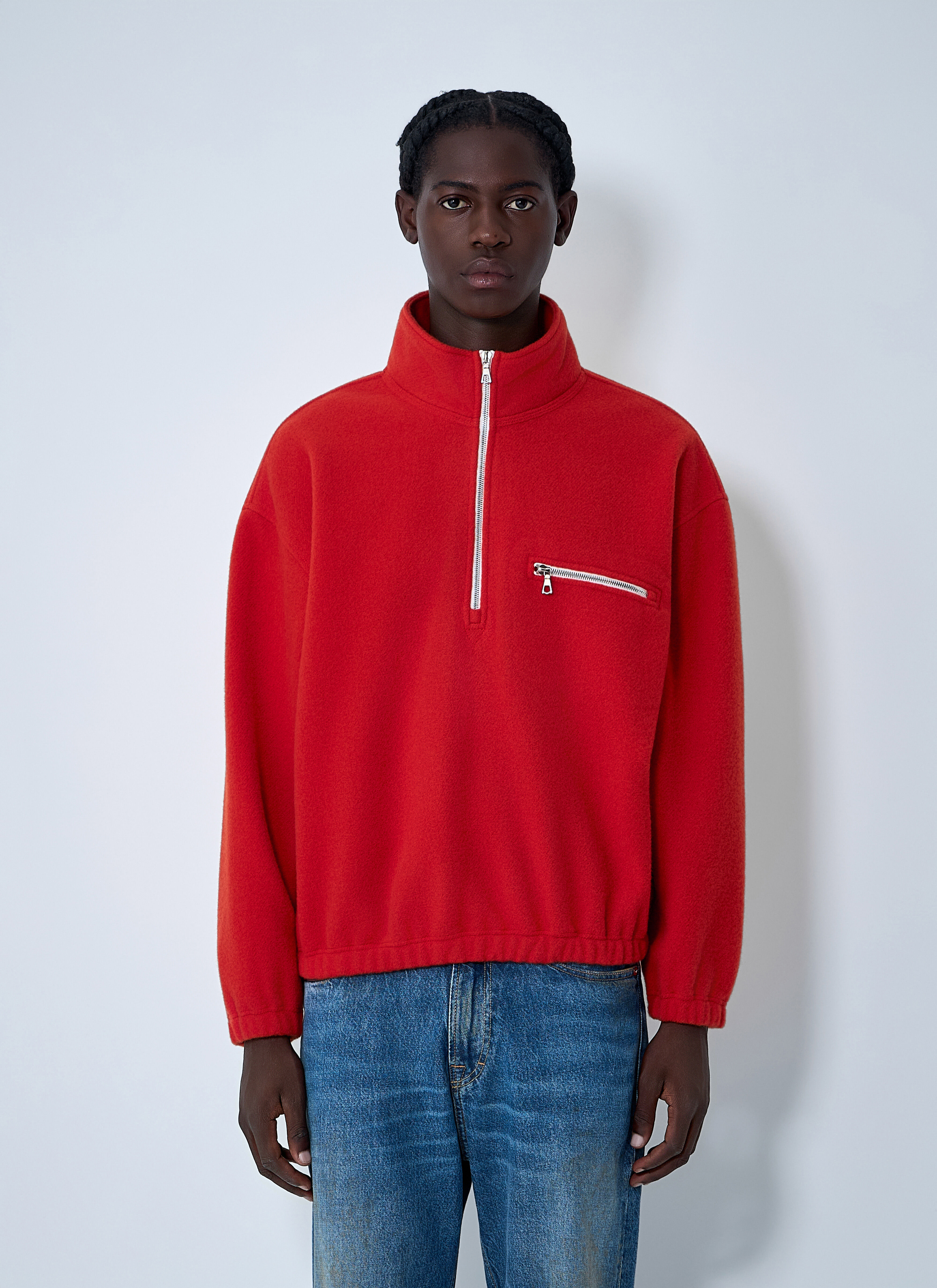 Zip-Up Fleece Sweatshirt - 1