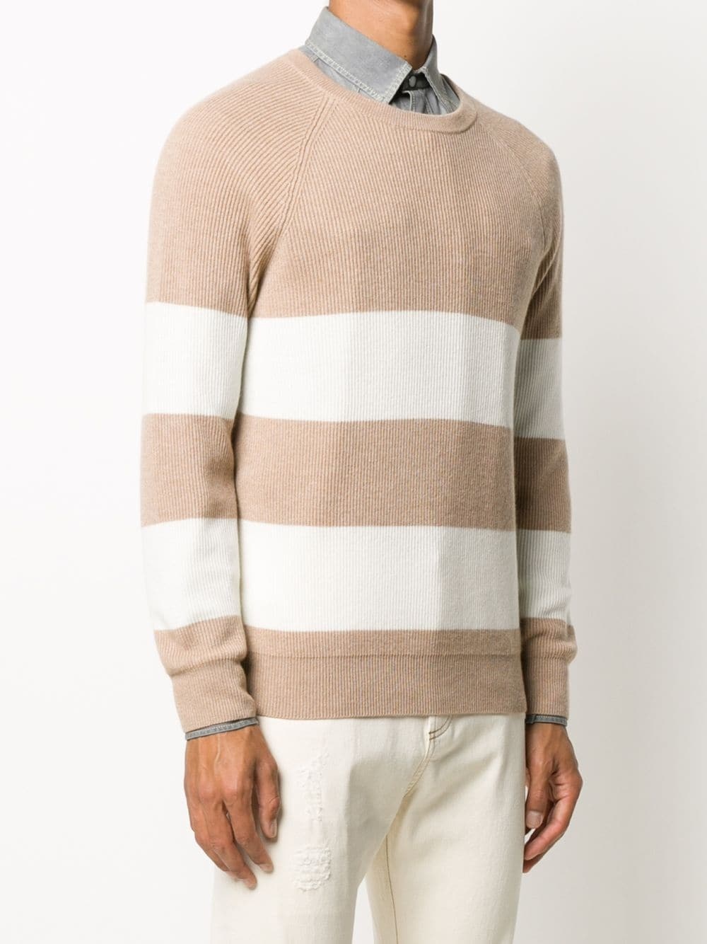 horizontal stripe knitted jumper - 3