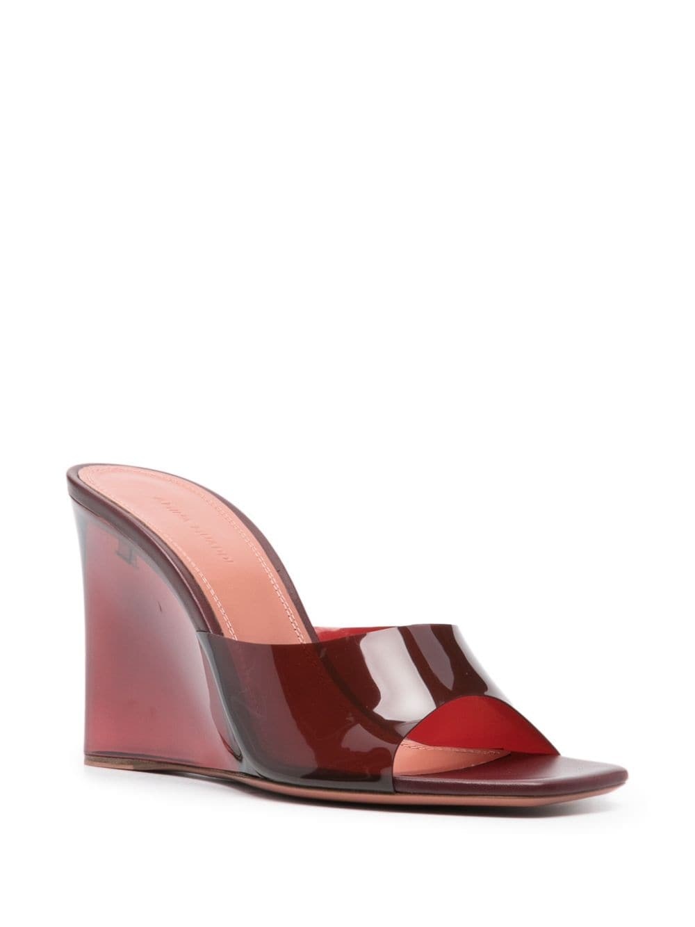 Lupita Glass 95mm wedge mules - 2