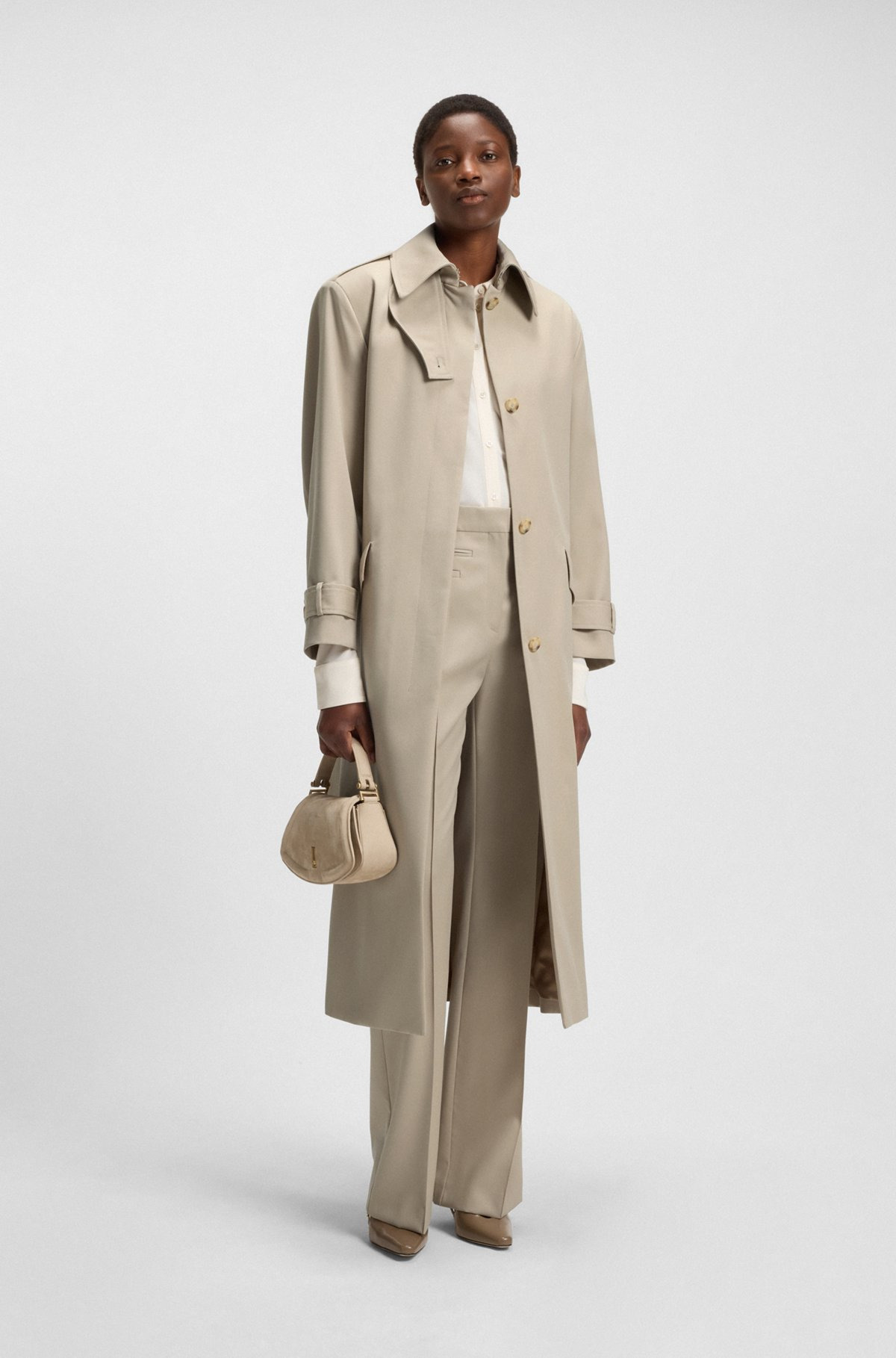 BELTED TRENCH COAT IN WOOL - 3