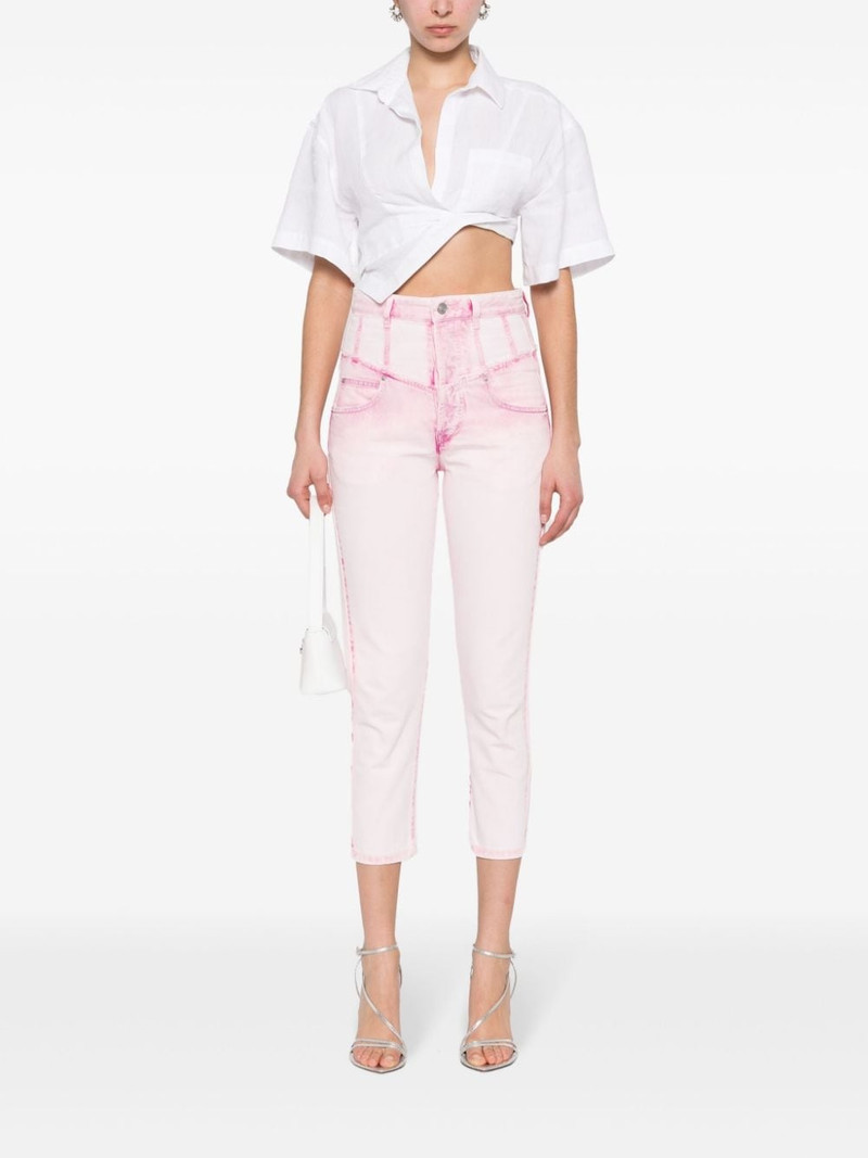 Isabel Marant Oliviani high-rise cropped jeans outlook