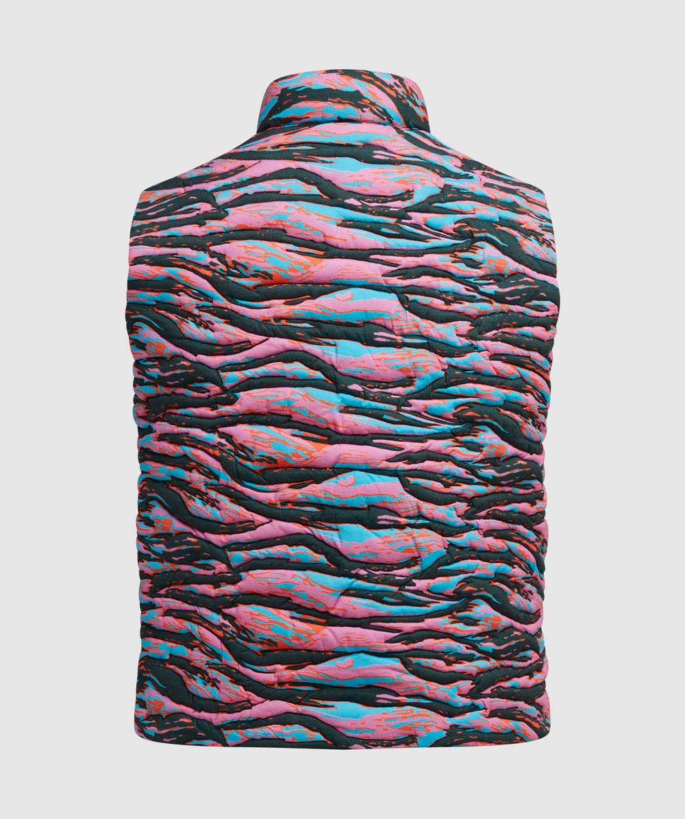Tiger rave printed puffer vest - 2