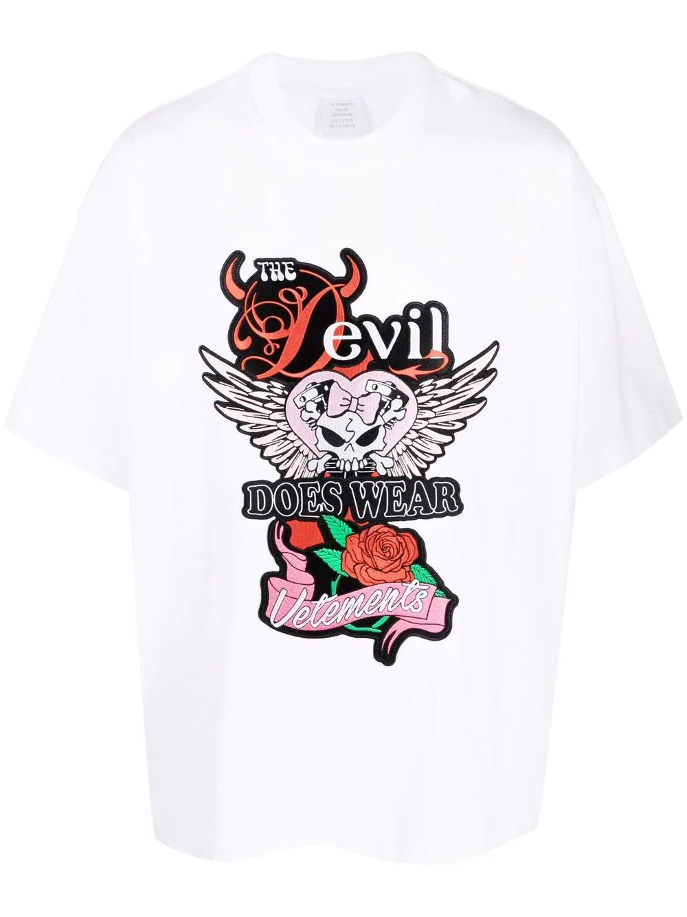 devil slogan T-shirt - 1