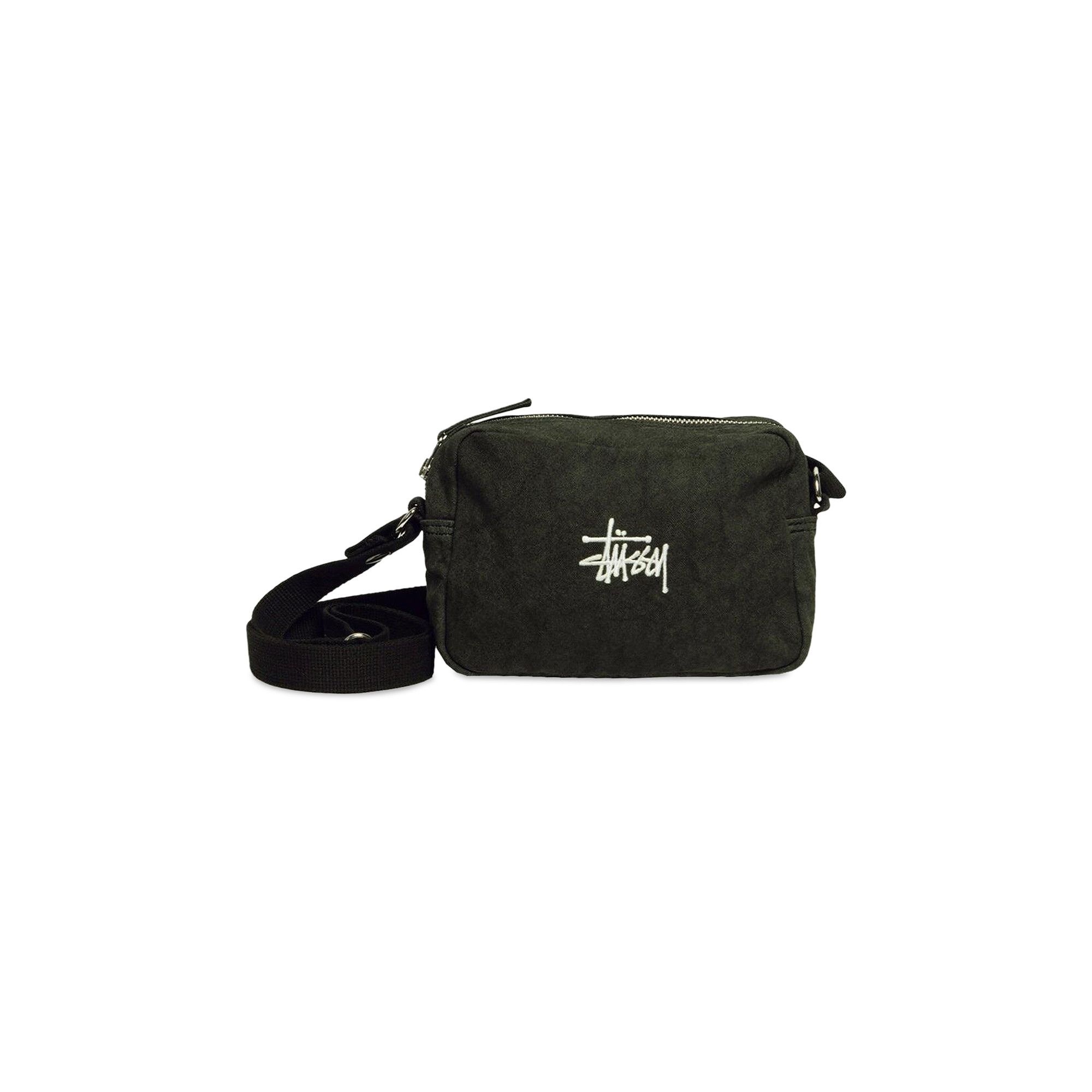 Stussy Needle Punch Side Pouch 'Washed Black' - 1