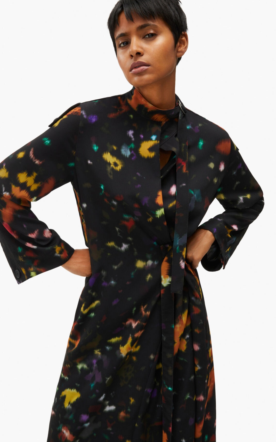'Abstract Floral' tie dress - 4