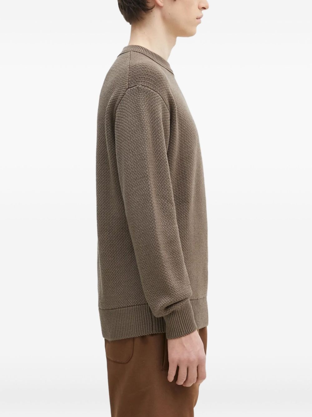 lens pocket-detail textured sweater - 3