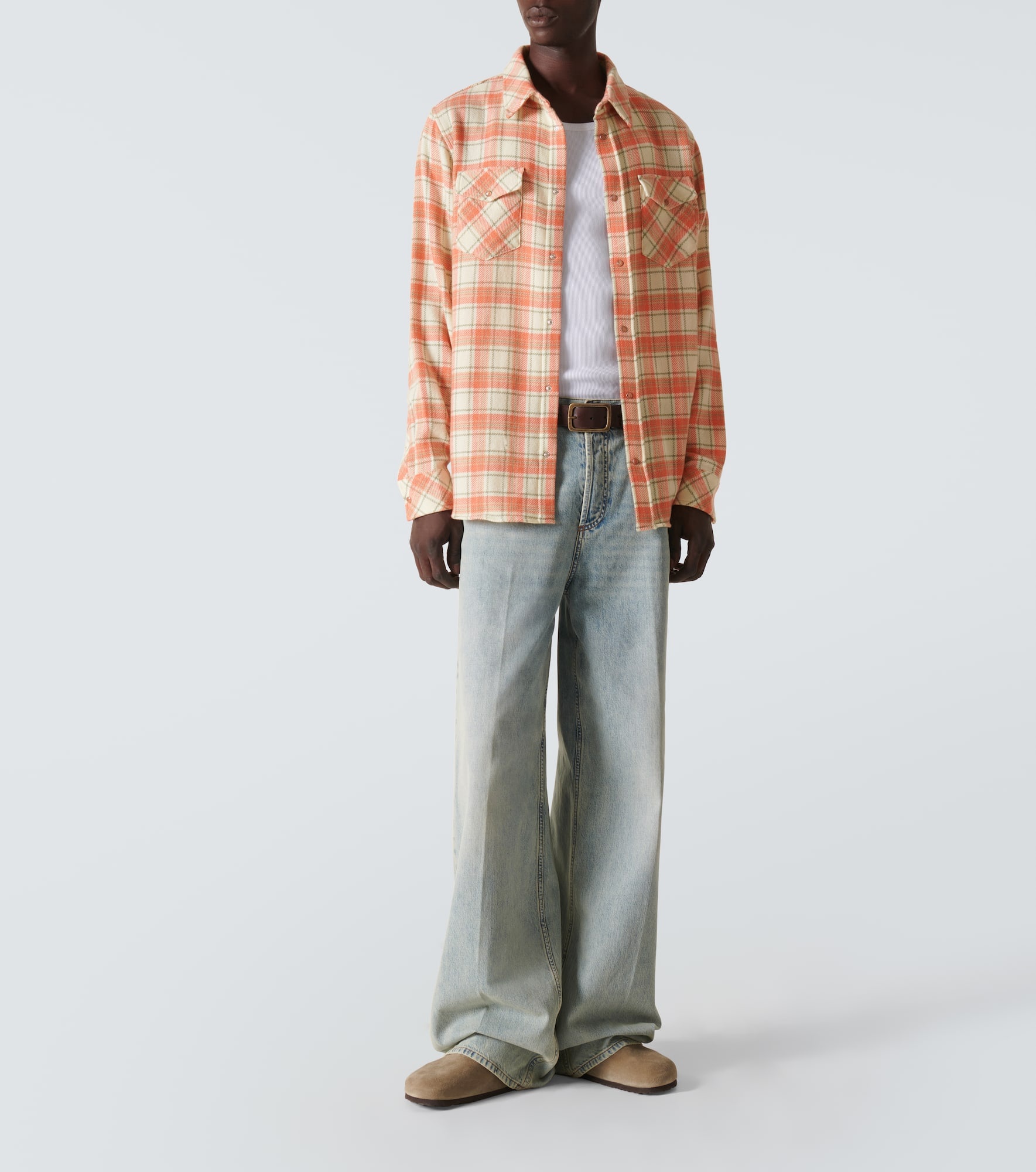 Plaid cashmere shirt - 2